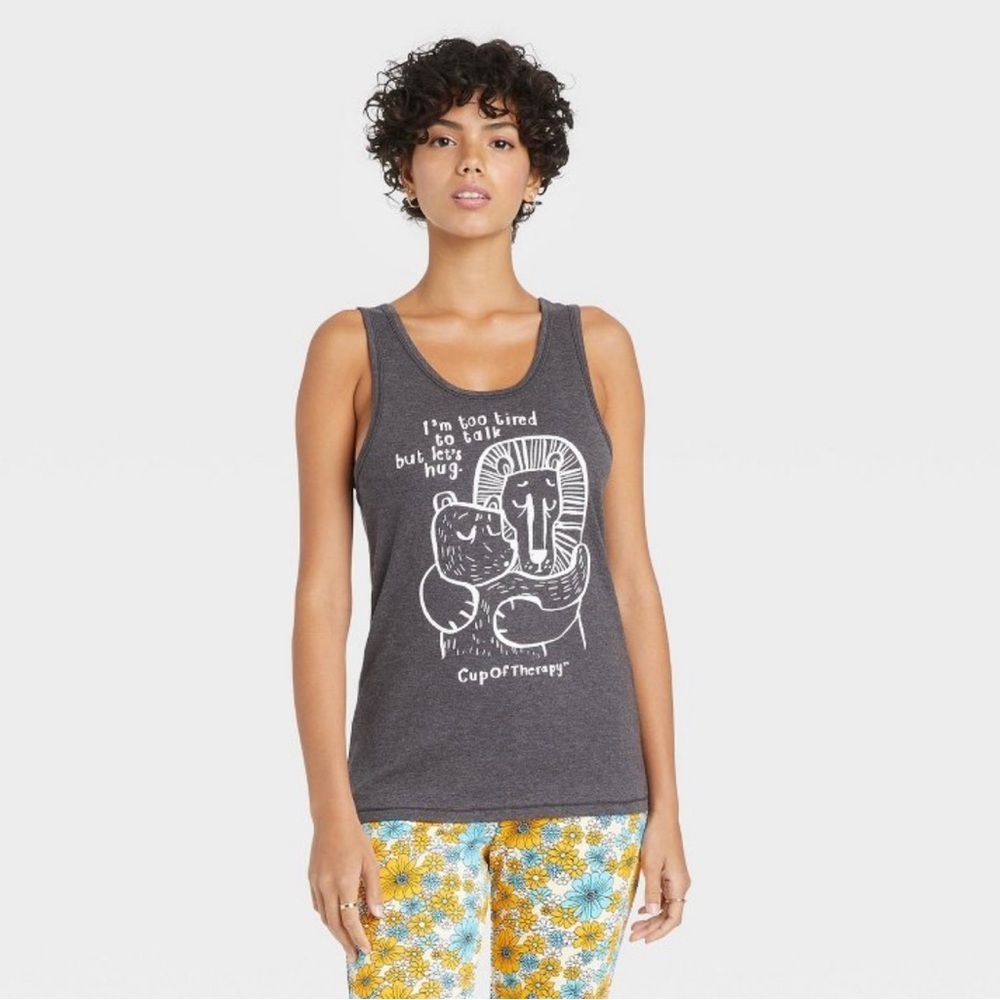Cup of therapy tank top large